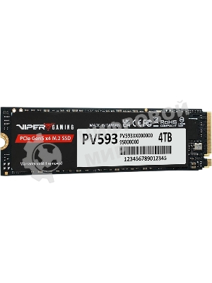 Накопитель SSD M.2 Viper 4.0Tb VP593 Series PV593P4TbM28H (PCI-E 5.0 x4, up to 14000/13000MBs, 3D TLC, 3000TbW, DRAM, NVMe 2.0, SM2508)