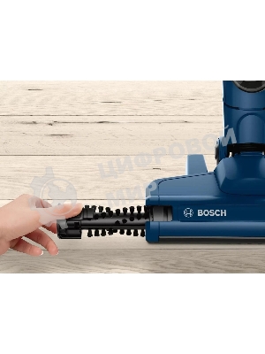 Пылесос вертикальный Bosch BCHF 2MX20 синий, питание от аккумулятора, 150 Вт, уборка сухая, пылесборник 0.4 л