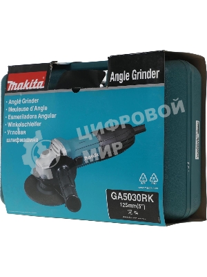 Угловая шлифовальная машина Makita GA5030RK 720Вт 11000об/мин рез.шпин.:M14 d=125мм