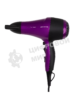 Фен Polaris PHD 2077i фиолетовый/черный, 2000 Вт, компактный, ионизация