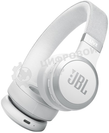 Беспроводные/проводные наушники JBL Live 670NC белый, накладные, Bluetooth + проводной, адаптивное шумоподавление