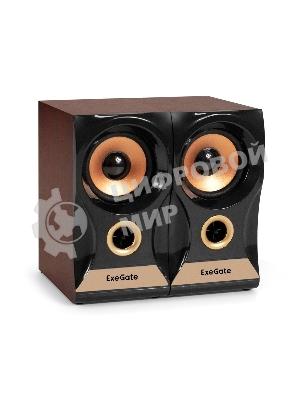 Акустическая система 2.0 ExeGate Maestro SPS-590 (Активная, питание 220В, 2х3Вт, 30-18000Гц, темное дерево, Color Box)