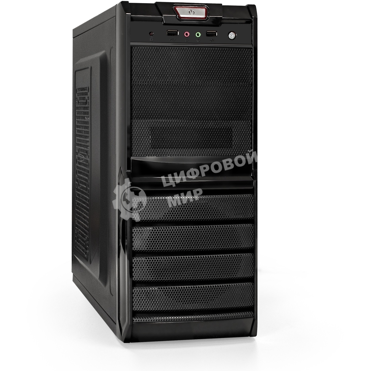 Компьютерный корпус ExeGate EX278402RUS Miditower ExeGate XP-329S Black, ATX, (без БП), 2хUSB, Audio
