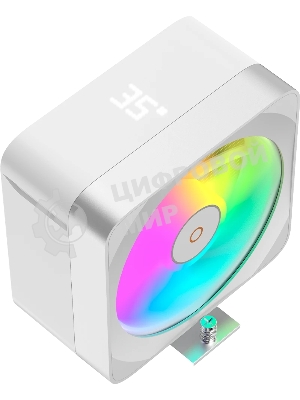 Кулер для процессора Ocypus Delta A40 EX WH Digital, 120мм ARGB FAN, Top Display Panel, 4 HEAT PIPES, 4-PIN PWM, 500-1800 RPM, 29DBA, HYDRO BEARING, LGA115X/1200/1700/18XX, AM4/AM5