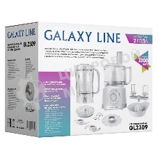 Кухонный комбайн Galaxy Line GL 2309, белый, пластик. чаша 1,5 л, 1000 Вт, 2 скорости и импульс. режим