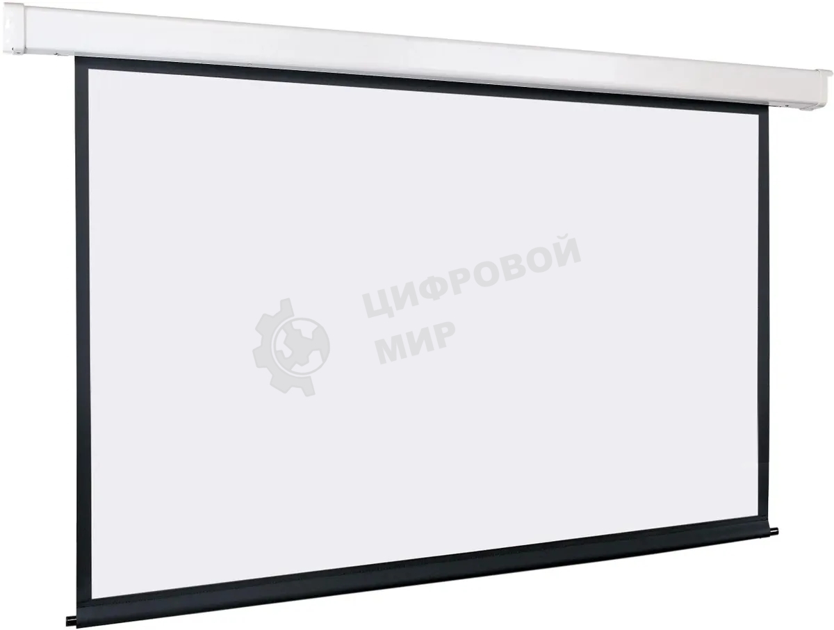 Экран с электроприводом Lumien Eco Control 189x300 см (раб. область 181х292 см) Matte White черная кайма по периметру 16:9