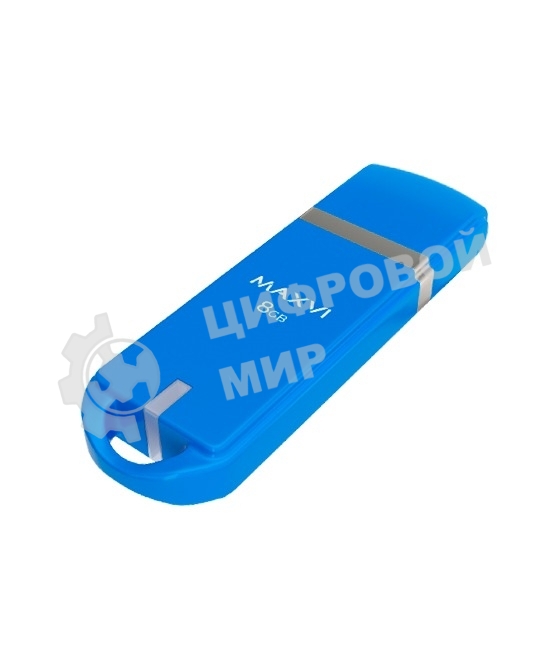 Флешка USB Maxvi P3 8Gb USB 2.0 sky blue, монолит с колпачком, ABS пластик