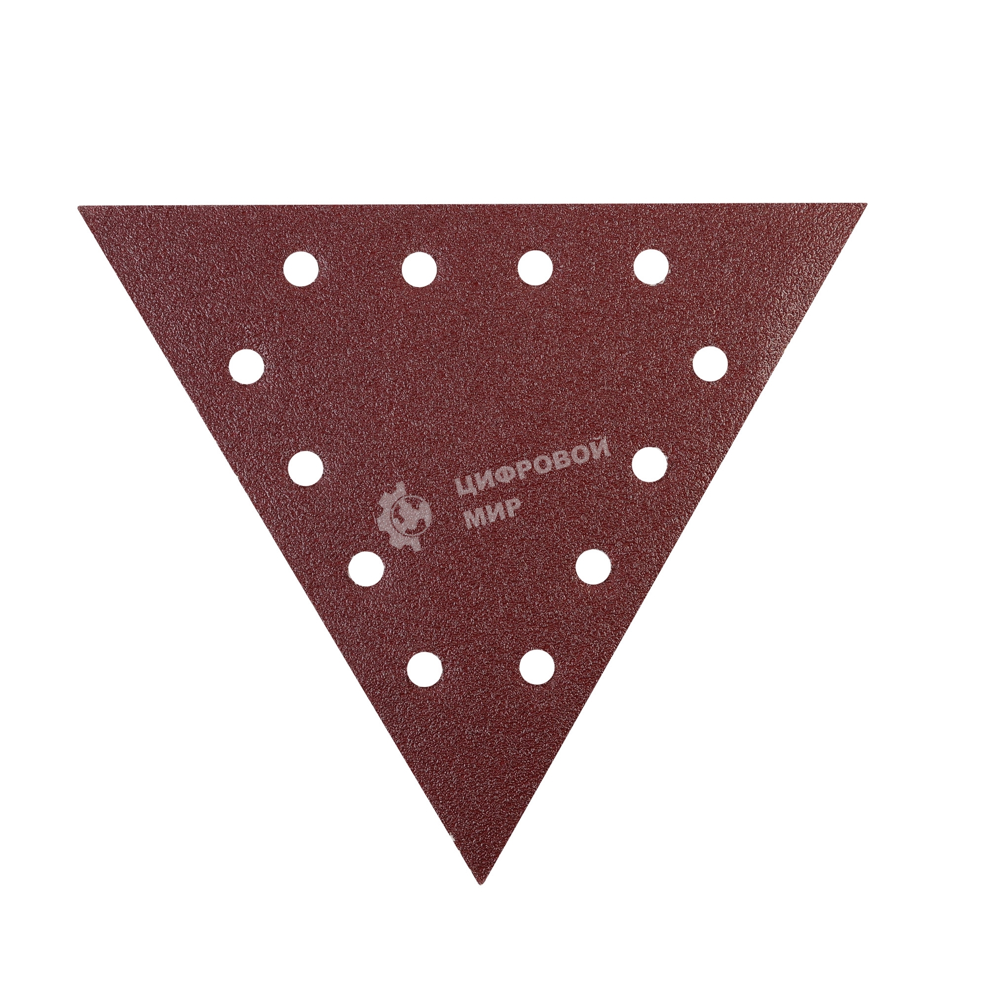Треугольник шлифовальный PATRIOT на липучке, 285мм, 12 отверстий, Р40, 10 шт