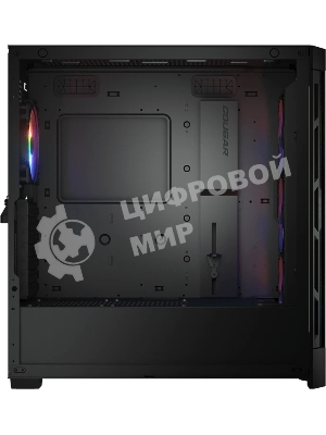 Компьютерный корпус Cougar Airface Pro RGb Black 4x120MM ARGb FAN, ARGb FAN HUB, БЕЗ БП, черный, E-ATX