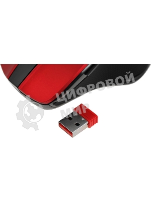 Мышь беспроводная Defender Prime MB-053 красный, 1600 dpi, радиоканал, USB, кнопки - 6