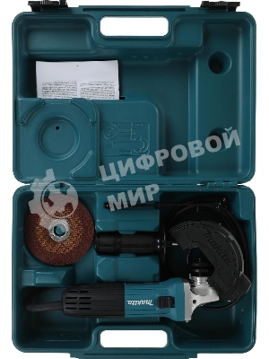 Угловая шлифовальная машина Makita GA5030RK 720Вт 11000об/мин рез.шпин.:M14 d=125мм