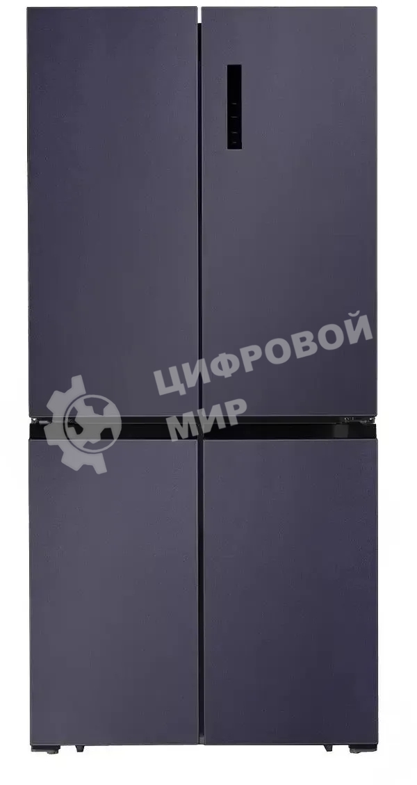 Холодильник LEX LCD450BmID синий металлик трехкамерный 288/129л морозилка снизу, No Frost, Side-by-Side