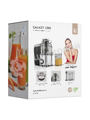 Соковыжималка GALAXY LINE GL 0810 серебристый, центробежная, 1200 Вт, 500 мл, электронное