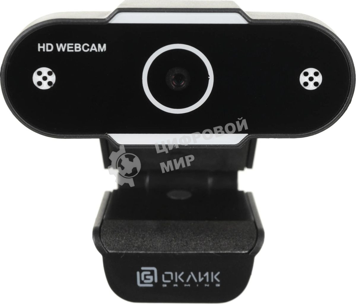 Веб-камера OKLICK OK-C012HD 1280x720, 30 кадр/с, USB Type-A, микрофон, универсальное крепление