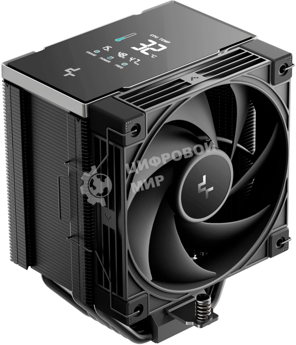 Устройство охлаждения(кулер) Deepcool AK700 Digital NYX Soc-AM5/AM4/1200/1700/1851 черный 4-pin 21-36dB Al+Cu LCD 280W 1252gr Ret (R-AK700-BKNNMN-GJD-1)