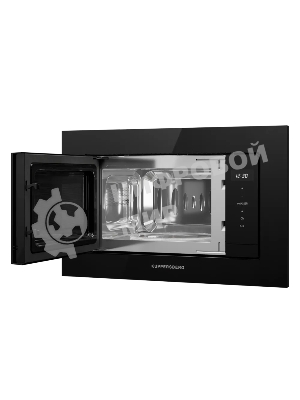 Встраиваемая микроволновая печь Kuppersberg HMW 622 B, ВхШхГ 390х595х315, объем 20 л, мощность 800 Вт, 5 уровней мощности, гриль, 6 автоматических программ, размораживание, сенсорное управление, черный