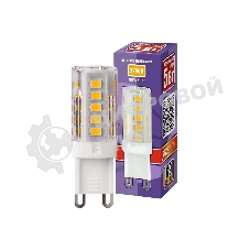 Лампа светодиодная JazzWay PLED-G9 5Вт капсульная 2700К теплый белый G9 320 лм 220-230В