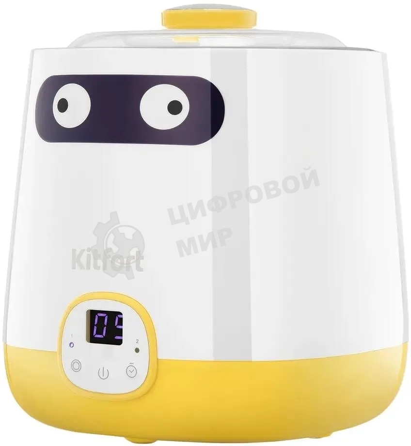 Йогуртница Kitfort КТ-6407 20Вт 1б. 1000 мл упр.:электрон. желтый/белый