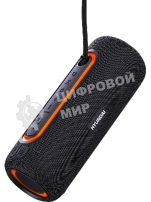 Колонка портативная Hyundai H-PS1021 черный/черный 25 Вт 1.0 BT 10м 1500mAh