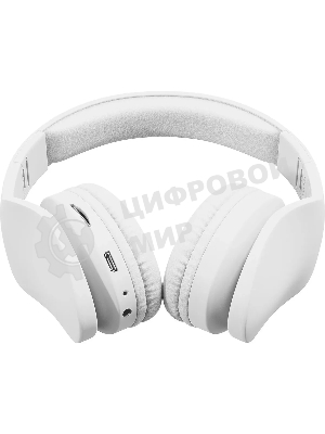 Беспроводные/проводные наушники Digma BT-17 белый, накладные, Bluetooth + проводной, складная конструкция, до 10 ч
