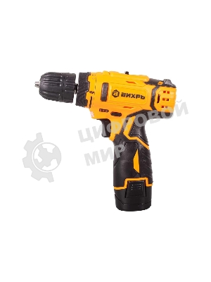 Дрель-шуруповерт Вихрь ДА-12Л-2, 12 В, 2 Ач, 30 Нм, щеточный
