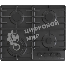 Газовая варочная панель Gorenje GW642SYB, 4 конфорки, эмалированная сталь, черный
