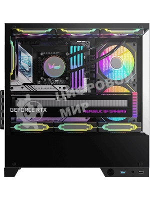 Компьютерный корпус AeroCool/Formula Crystal Z1M Plus FR черный без БП mATX 5x120мм 2xUSB 3.0 1xUSB3.1 audio bott PSU
