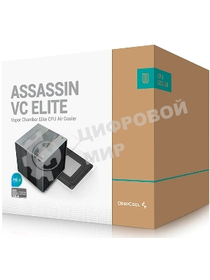 Устройство охлаждения(кулер) Deepcool ASSASSIN VC Elite Soc-AM5/AM4/1200/2066/1700/1851 черный 4-pin 22.6-29.3dB Al+Cu 300W 1772gr Ret (R-ASN4-BKNVNN-GJD)