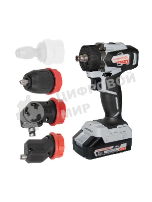 Дрель-шуруповерт ИНТЕРСКОЛ ДА-13/18ВК, 18 В, 2 Ач, 50 Нм, бесщеточный