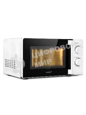 Микроволновая печь Vitek VT-MW0120 белый/серебристый, 20 л, 700 Вт, переключатели - поворотный механизм