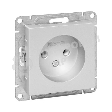 Розетка EKF UP1-SOA-100 СП Эпика 16А без заземл. без шторок механизм алюм.