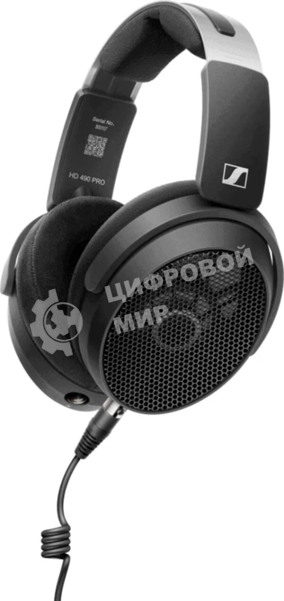 Проводные наушники Sennheiser HD 490 PRO Plus черный/серый, полноразмерные, Jack 3.5/6.3 мм