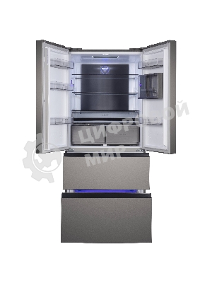 Холодильник Korting KNFF 82535 X нержавеющая сталь трехкамерный 354/186л морозилка снизу