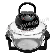 Аэрогриль RAGEX R201-000 черный, 1400 Вт, 12 л, механическое управление, 5 программ