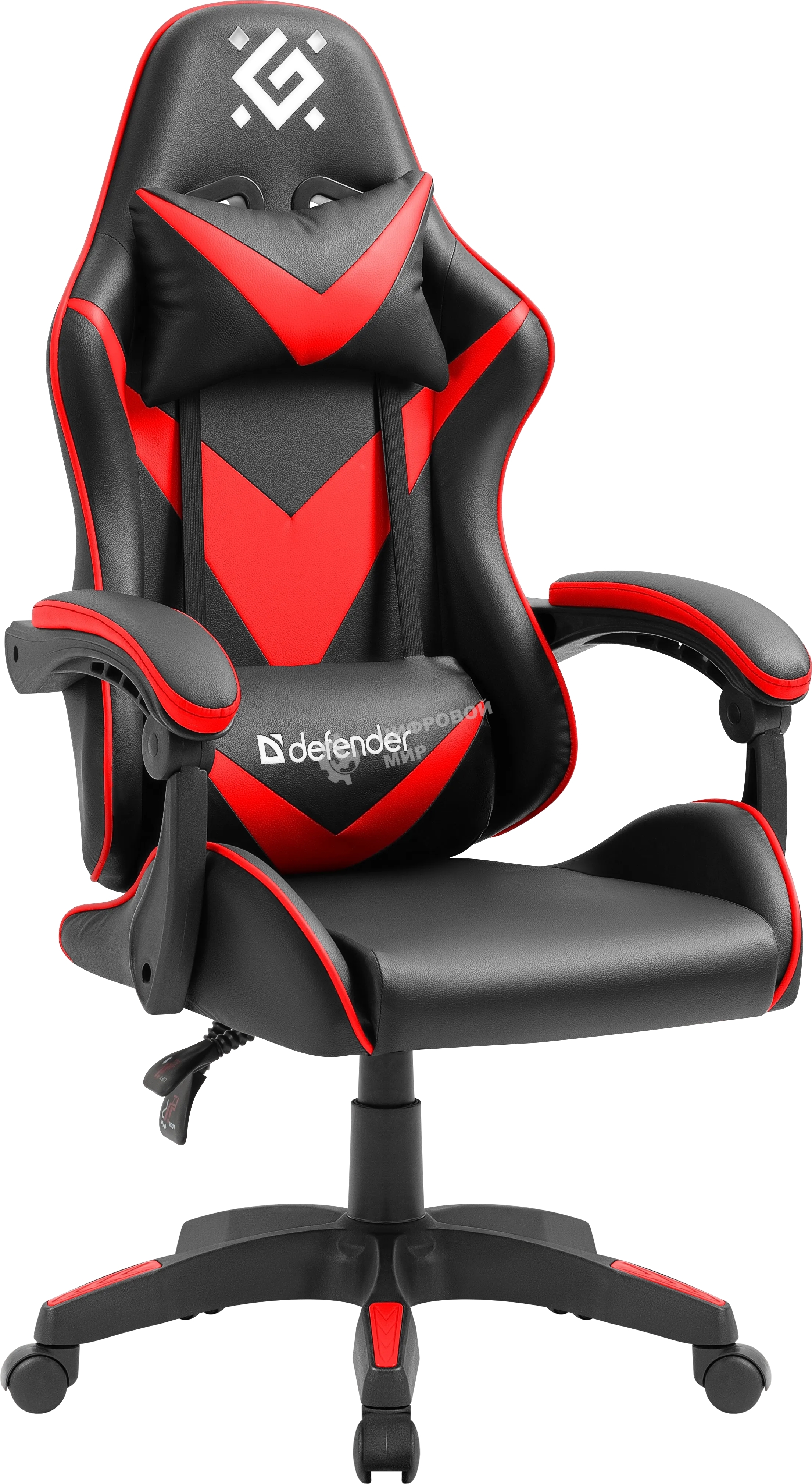 Кресло Defender XCOM черный, экокожа, 120 кг, механизм качания