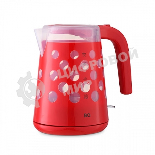 Чайник электрический BQ KT1713P Red. Мощность:2200 Вт, Объем 1,7л, LED подсветка