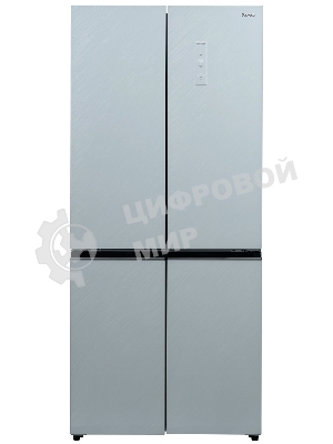 Холодильник Бирюса CD 496 TWG текстурированное белое стекло трехкамерный 334/162л морозилка снизу, NoFrost, Side by Side