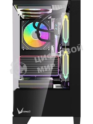 Компьютерный корпус AeroCool/Formula Crystal Z1M Plus FR черный без БП mATX 5x120мм 2xUSB 3.0 1xUSB3.1 audio bott PSU