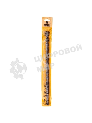 Бур по бетону Denzel двойная спираль, Cobalt W-tip, 16x310 мм, SDS PLUS