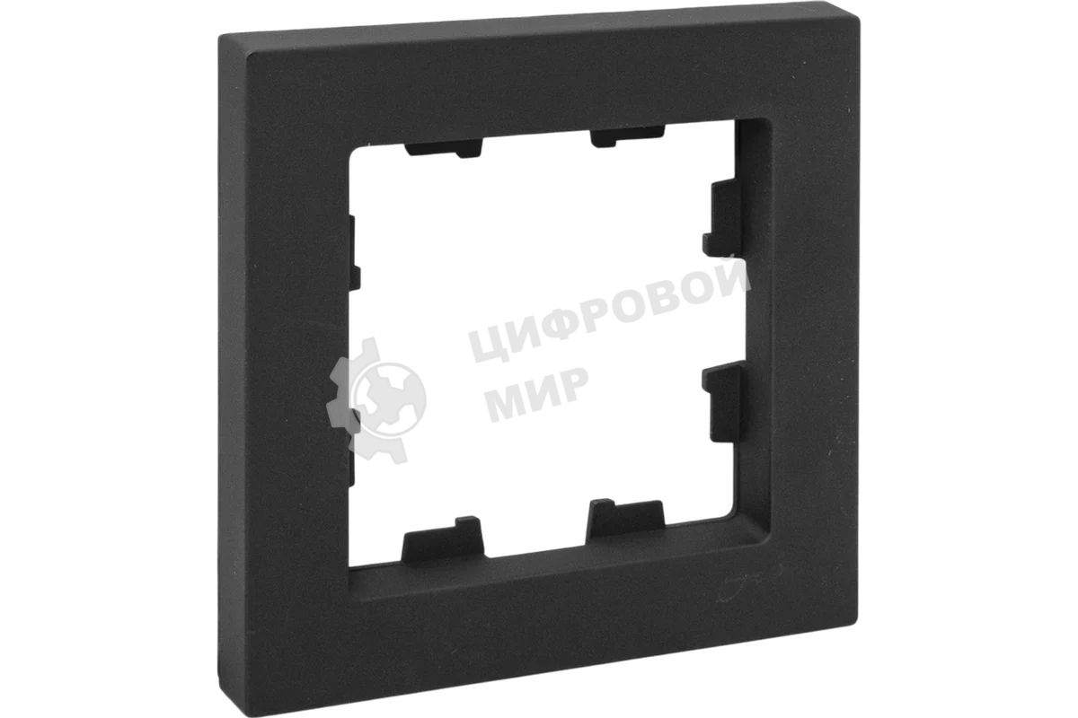 Рамка 1 - местная Эпика EKF UP1-FPB-01 черная, пластик
