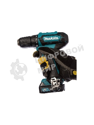 Дрель-шуруповерт Makita DF333DWAE, 12 В, 2 Ач, 30 Нм, щеточный