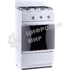 Плита газовая Flama CG 3202 W/B белый, конфорок 2 шт, духовка 30 л, 50 см x 85 см x 38 см