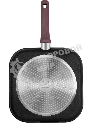 Сковорода-гриль Rondell Fest RDA-1525 квадратная 26 см, покрытие: Xylan Plus ручка несъемная (без крышки) черный