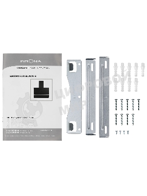 Вытяжка наклонная KRONA Bruna 600 S черный/серебристый, 59.5 см, 1300 куб. м/ч, 56 дБ