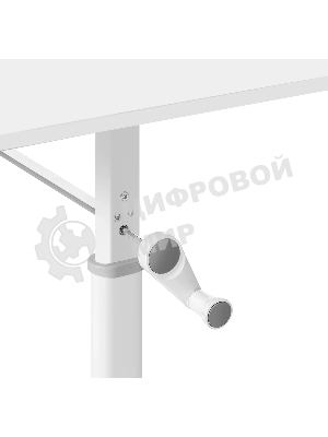 Стол офисный Defender Legend белый, 80x60 см, в63-86 см, ручной.