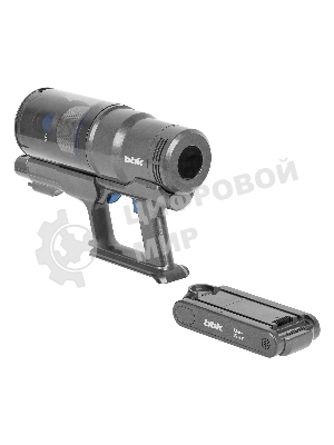 Пылесос вертикальный BBK BV3005 серый/синий, питание от аккумулятора, 160 Вт, уборка сухая, пылесборник 0.6 л