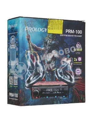 Автомагнитола Prology PRM-100, 1 DIN, Bluetooth, USB Type-A, AUX, пульт ДУ