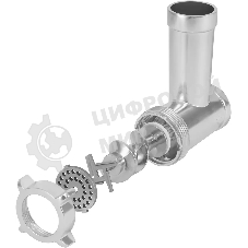 Мясорубка электрическая Rondell RDE-1458 серый, 3000 Вт, 3.5 кг/мин, реверс, защита от перегрузки, металлический лоток, насадки - 5