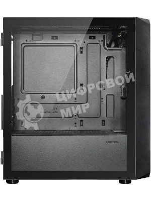 Компьютерный корпус XASTRA A303M 3ARGb Black mATX/Mesh/ tempered glass / 2x140мм + 1x120мм ARGb PWM fans/ Door/ A303M-2FC14A-1FC12A-D