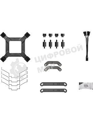 Кулер для процессора PCCooler RT620 BK (250W, 4-pin PWM, 157mm, Al/Cu, 6x6mm, 2x120mm, 73.32CFM, 34.9dBA, 2200RPM, S: 1851/1700/1200/115X, AM5/AM4, black)